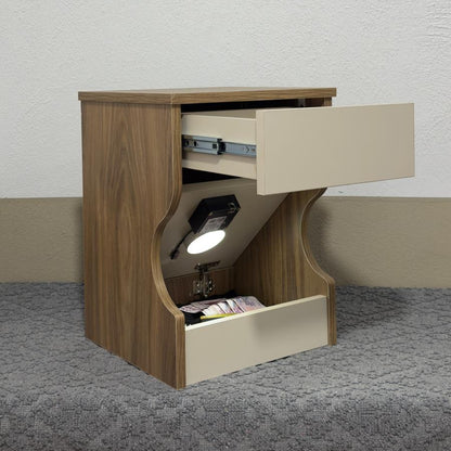 Modern Gizli Bölmeli Komidin Ceviz